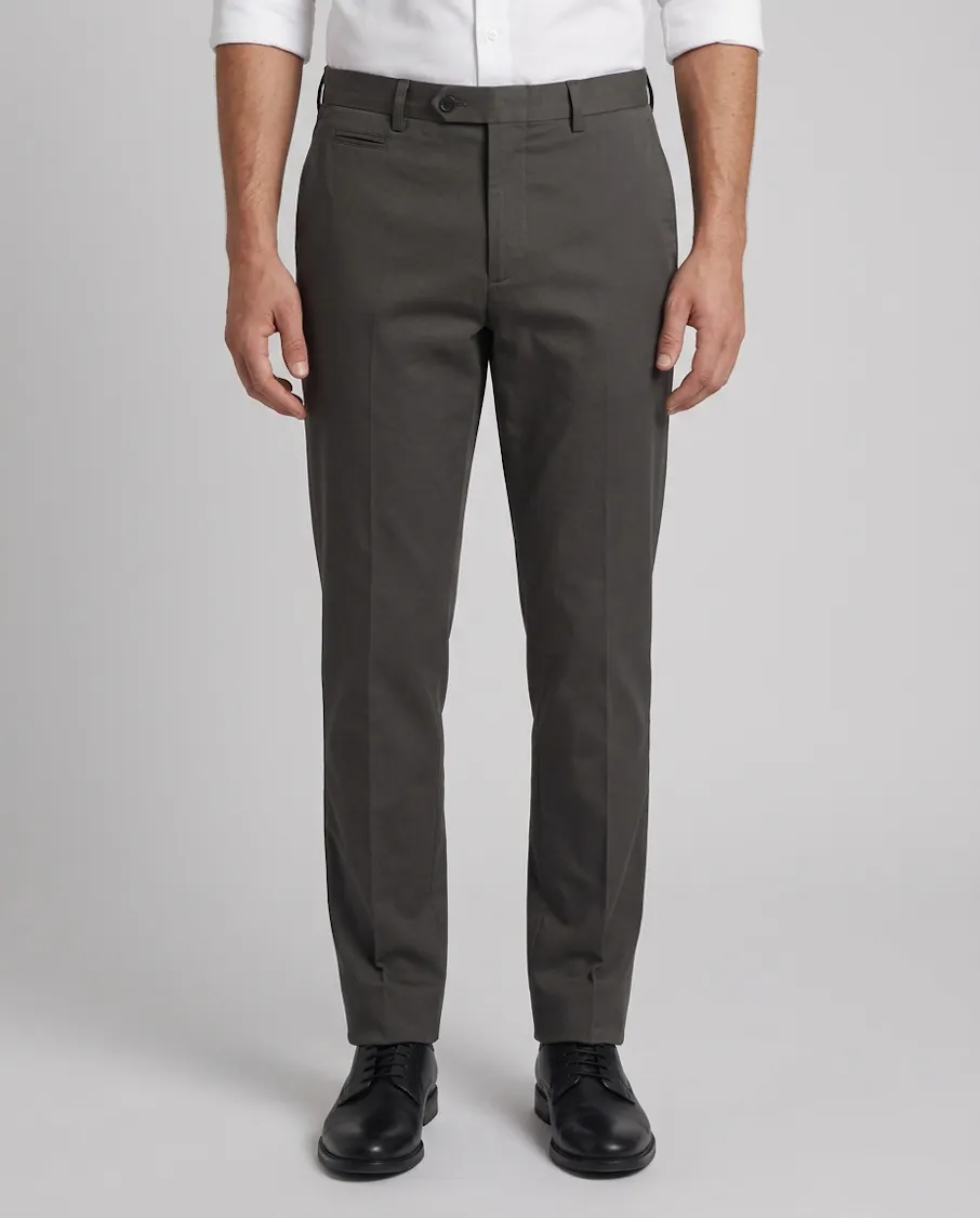 The Grifter Dark Grey Cotton Chinos