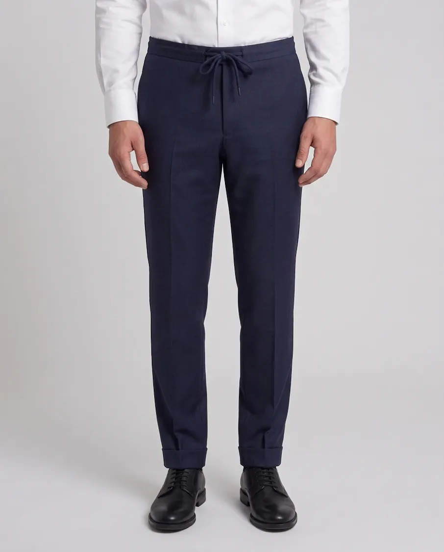 The Mudgee Navy Flannel Drawstring Pants