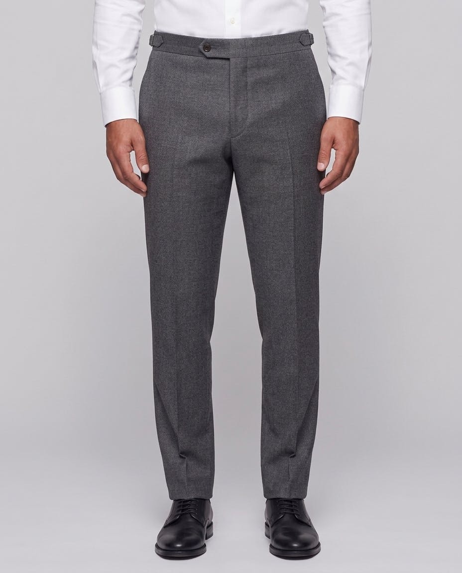 The Naples Reda Grey Textured Wool Pants — photo 1