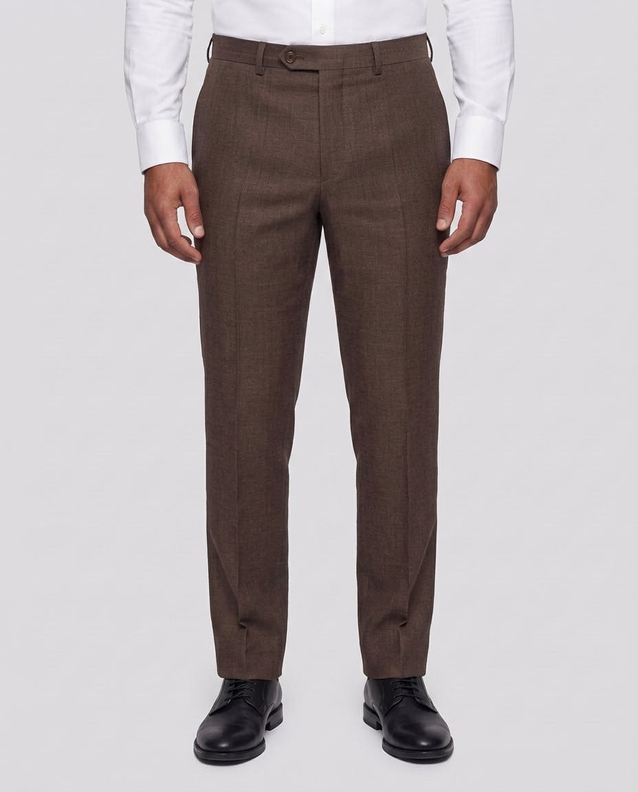 InStitchu Piccadilly Brown Premium Linen Pant — photo 1