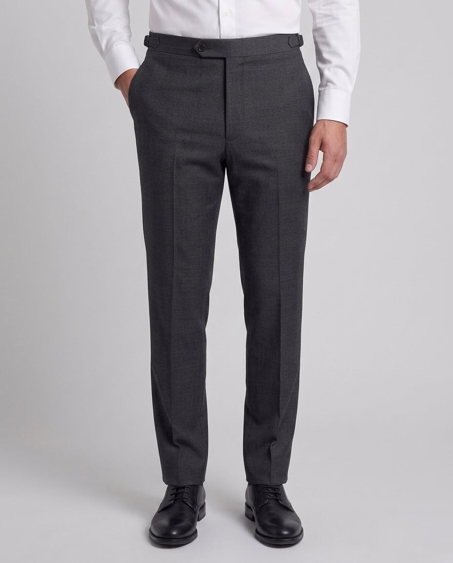 The Verona VBC Charcoal Glen Plaid Wool Pants — photo 1