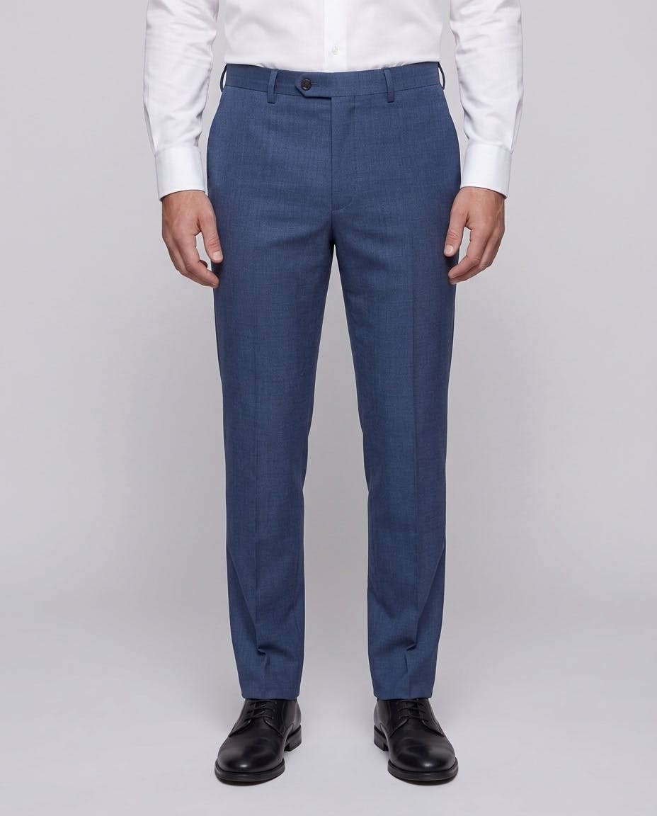 The Toulouse Blue Wool Blend Pants — photo 1