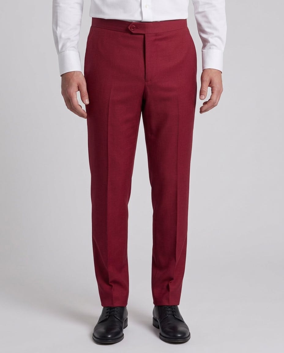 The Verdun Red Australian Merino Wool Trouser — photo 1