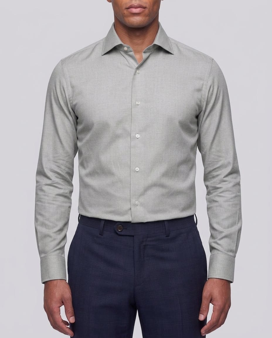 the-cannes-stylbiella-grey-cotton-shirt