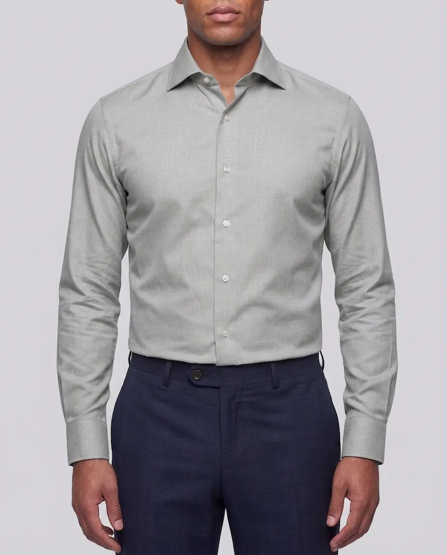 the-cannes-stylbiella-grey-cotton-shirt