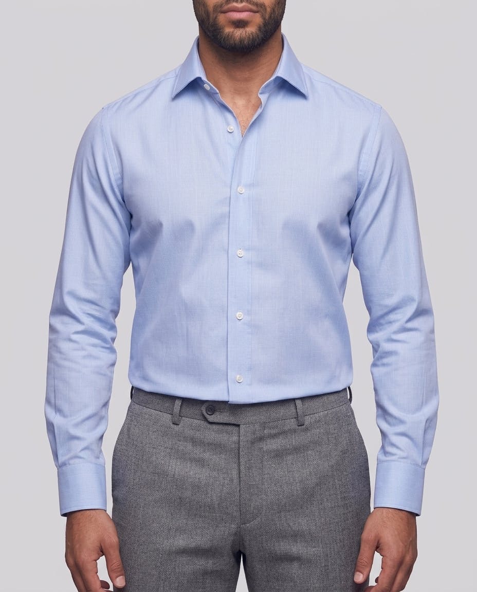 the-chekhov-blue-glen-plaid-cotton-shirt