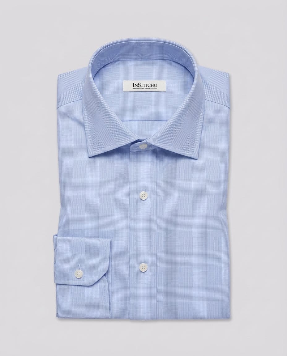 the-chekhov-blue-glen-plaid-cotton-shirt