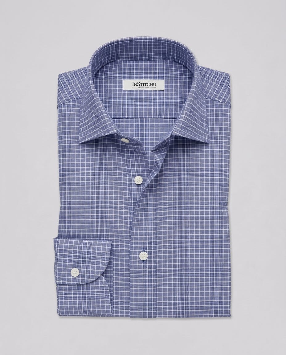 the-dante-blue-glen-plaid-cotton-shirt