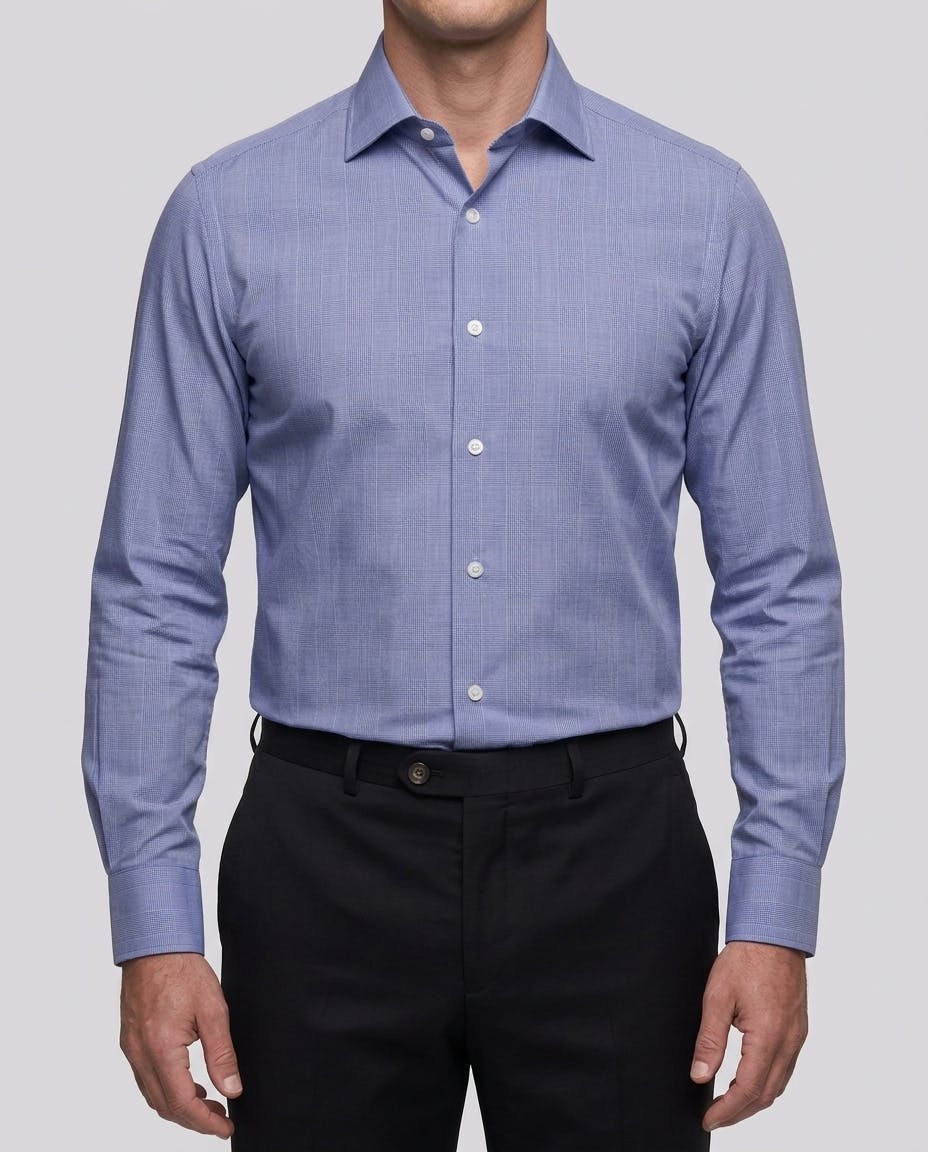 the-hemingway-navy-glen-plaid-cotton-shirt
