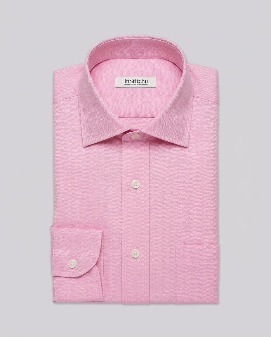 the-mcgonagall-pink-herringbone-cotton-shirt