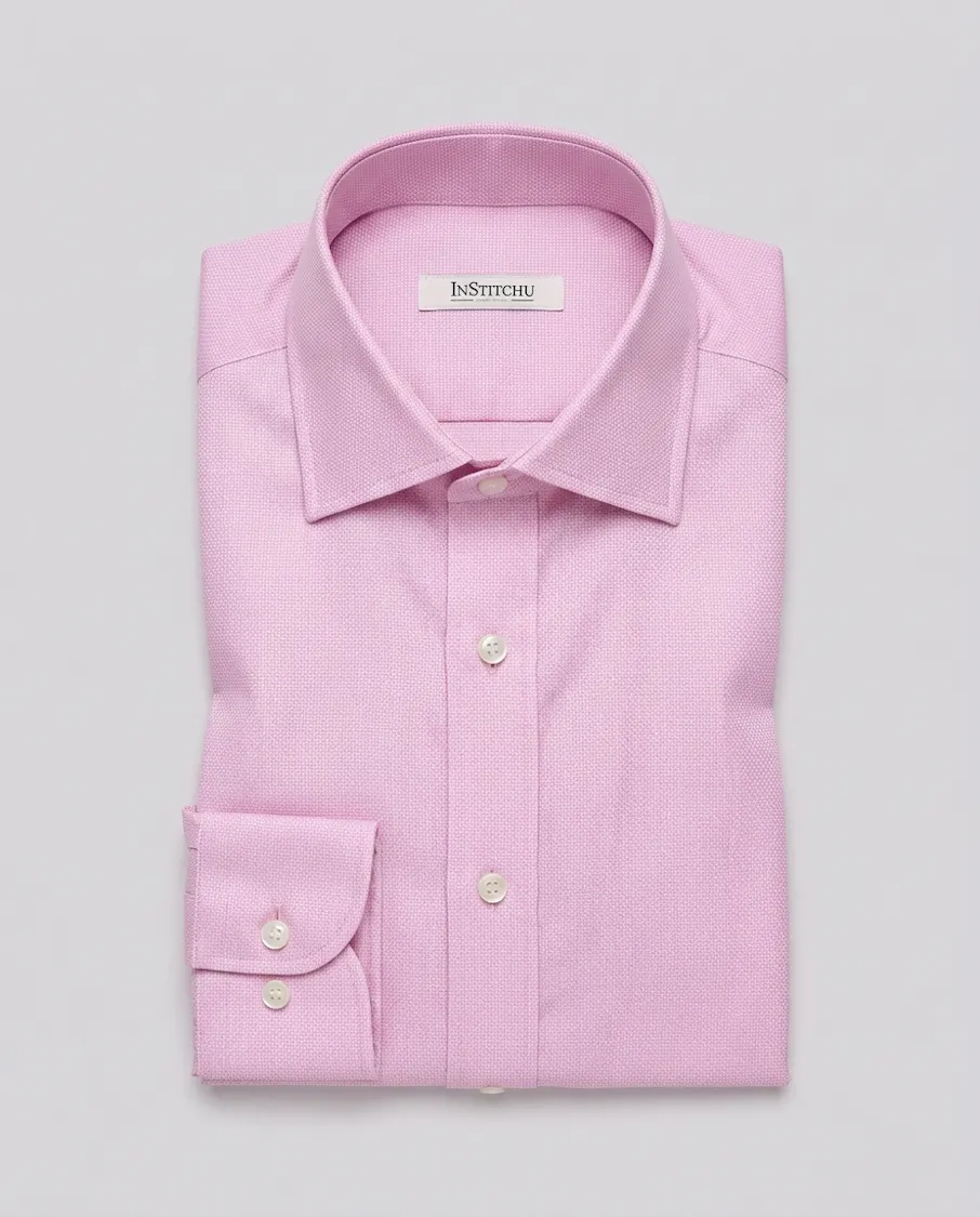 the-melville-pink-dobby-non-iron-cotton-shirt