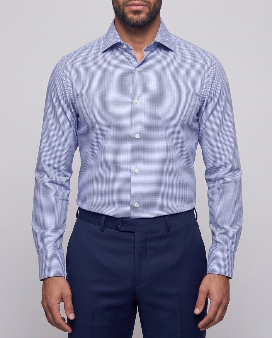 the-milton-blue-and-navy-plaid-cotton-shirt