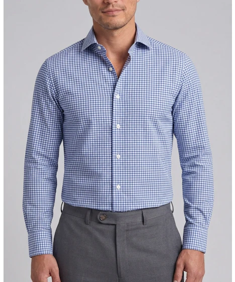the-orwell-blue-gingham-check-non-iron-cotton-shirt
