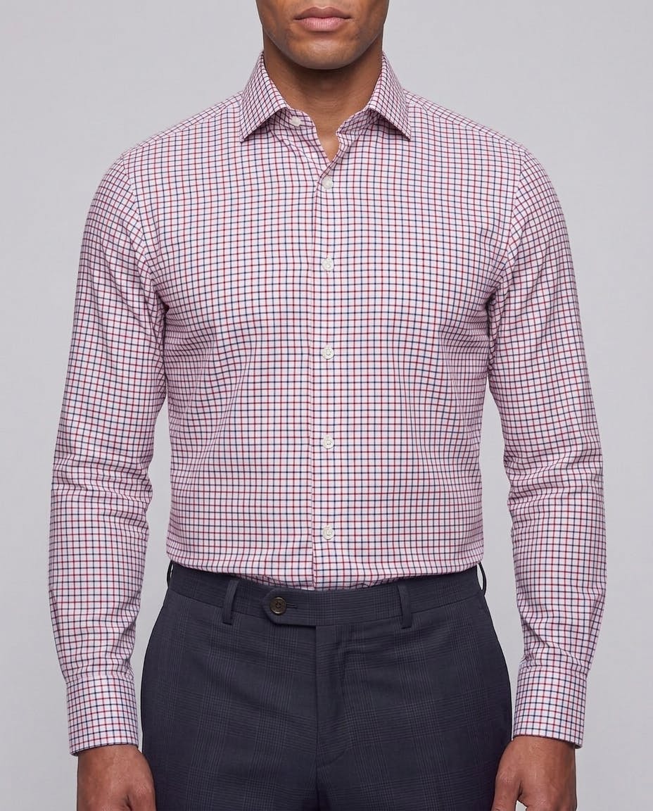 the-ovid-red-and-navy-tattersall-cotton-shirt