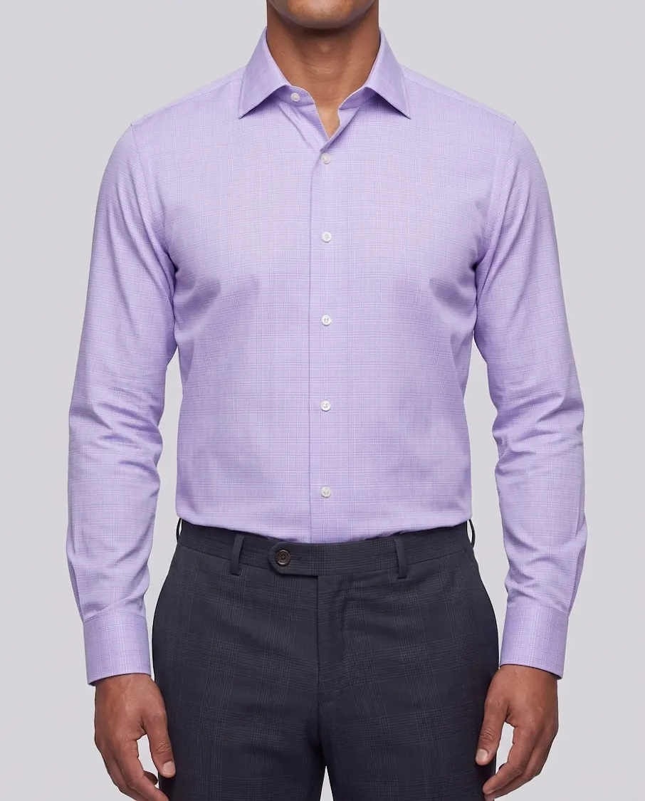 the-tagore-violet-glen-plaid-cotton-shirt