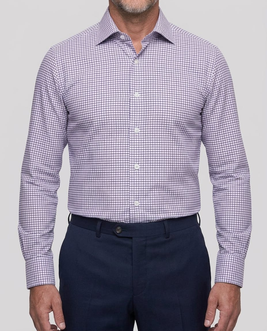 the-tolstoy-purple-and-navy-tattersall-cotton-shirt