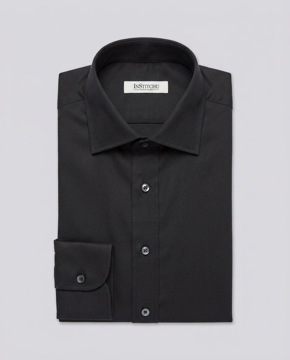 the-wallace-black-twill-cotton-shirt