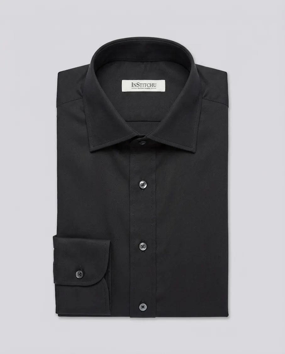 the-wallace-black-twill-cotton-shirt