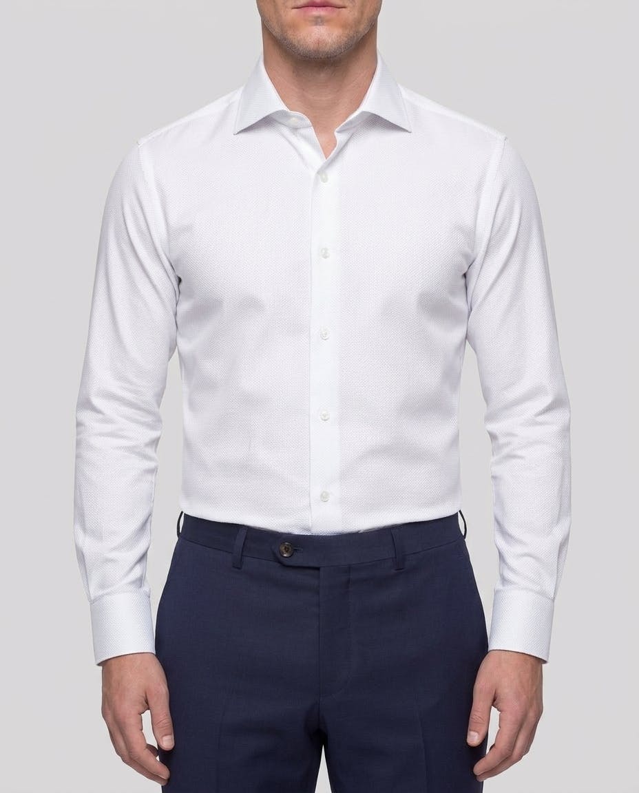the-wesley-white-dobby-non-iron-cotton-shirt