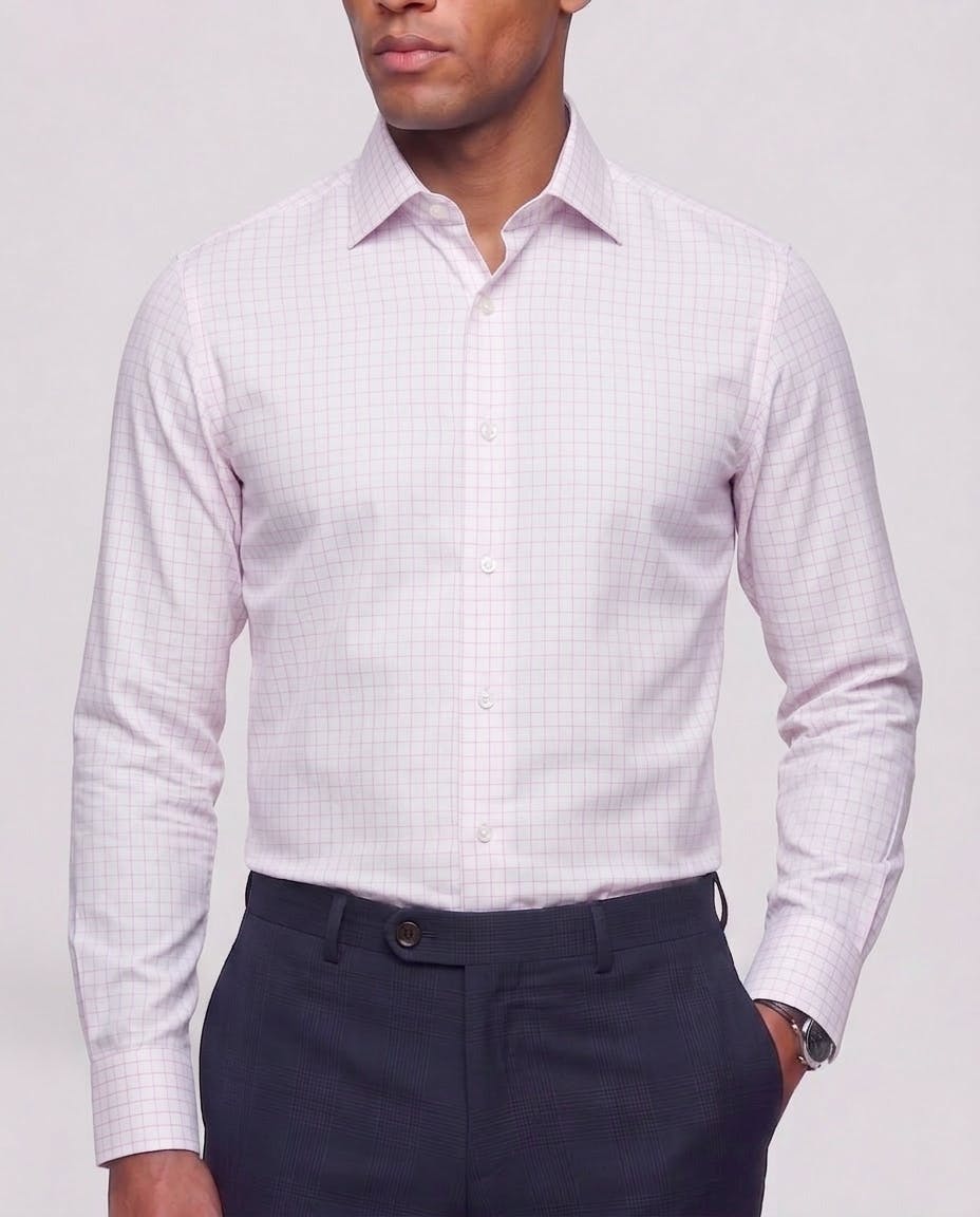 the-wilde-pink-windowpane-cotton-shirt