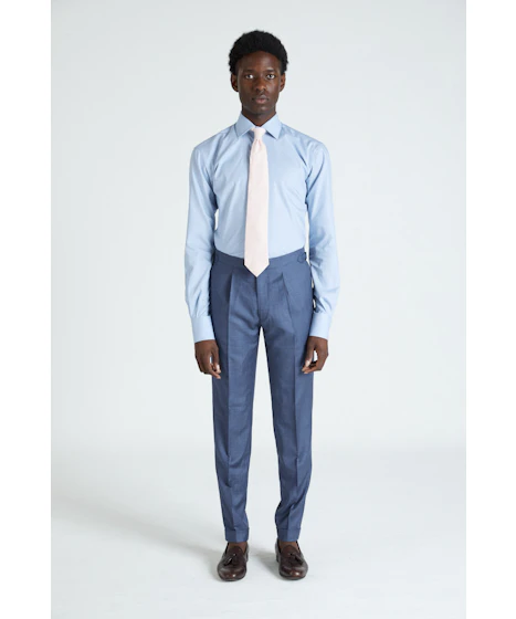 Britton Denim Blue Wool Pants — photo 1