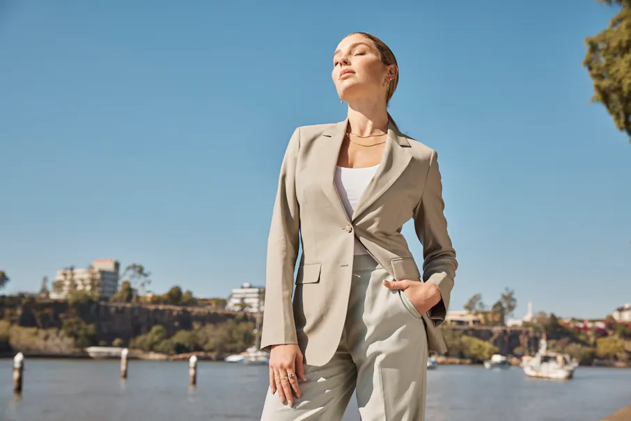 Le-Tran Moss Wool Suit