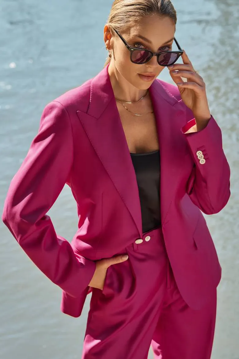 Margot Pink Wool Suit