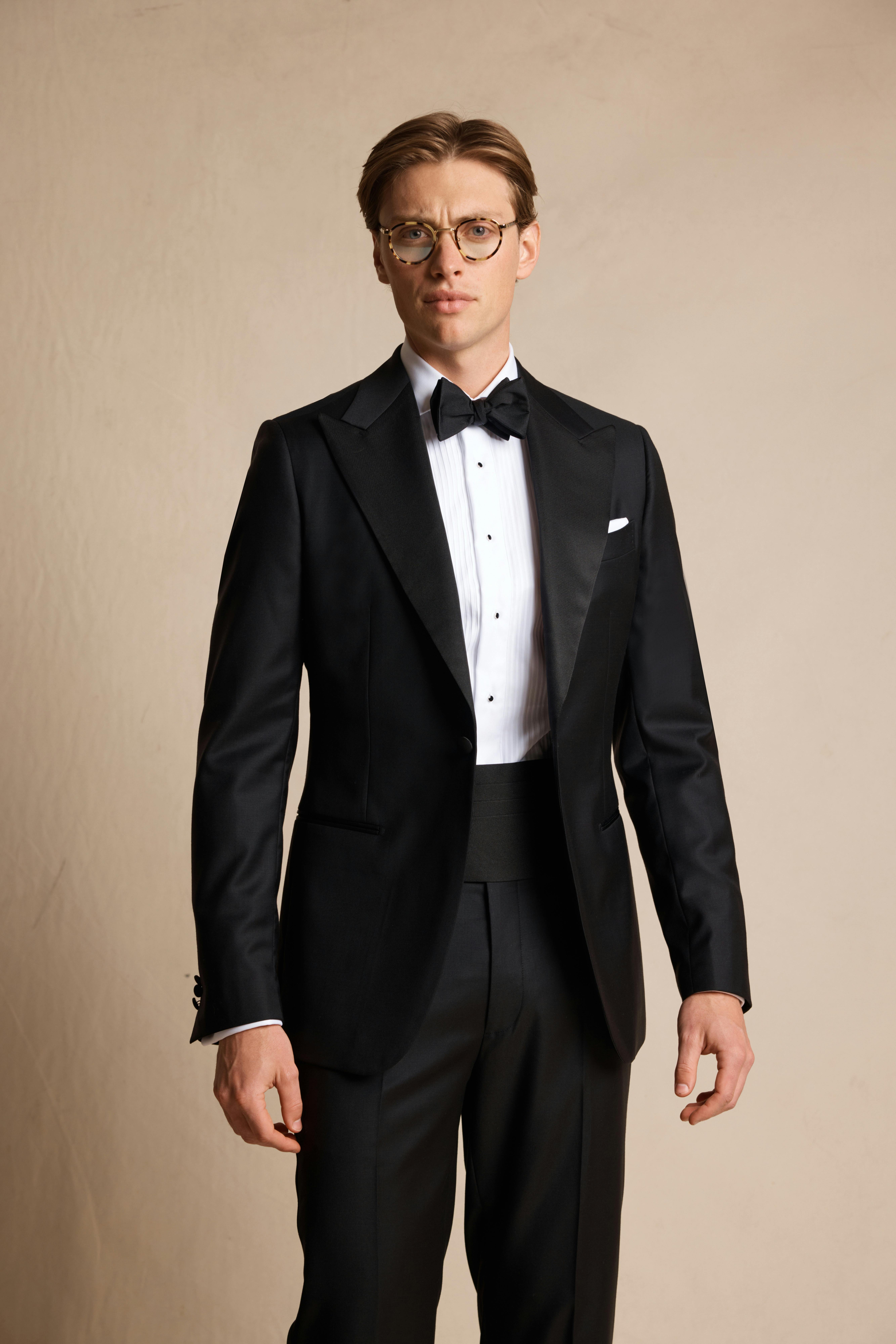 Vienna Black Wool Tuxedo