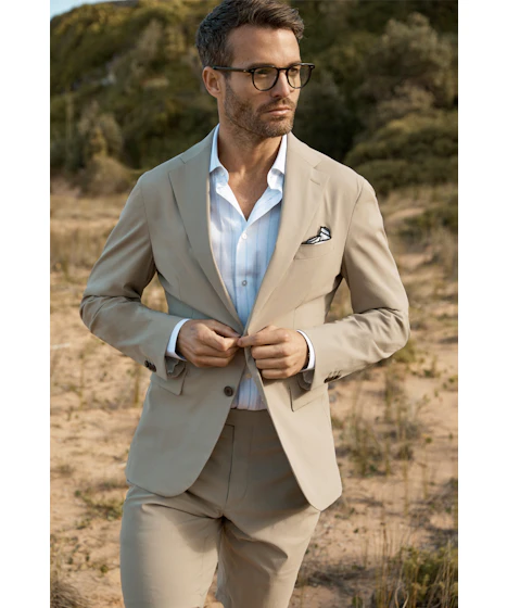 Bargara Beige Cotton Suit — photo 1
