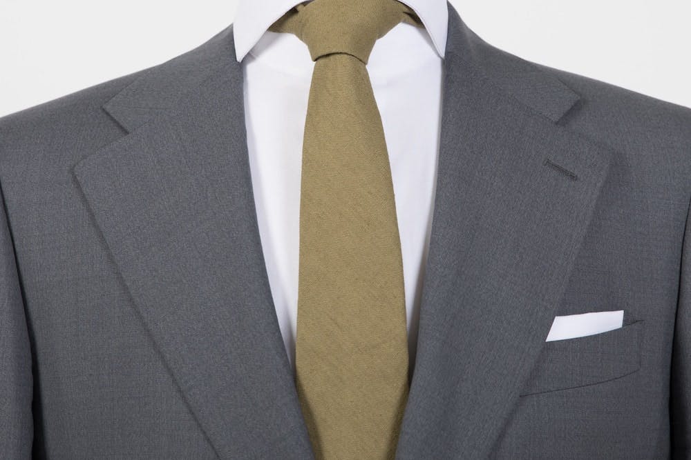 Grey Cool Wool Single-Breasted Blazer