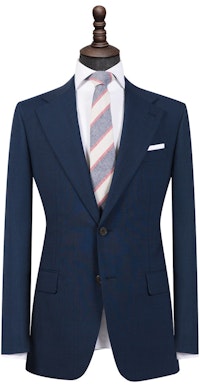 Space Cadet Blue Cool Wool Single-Breasted Blazer