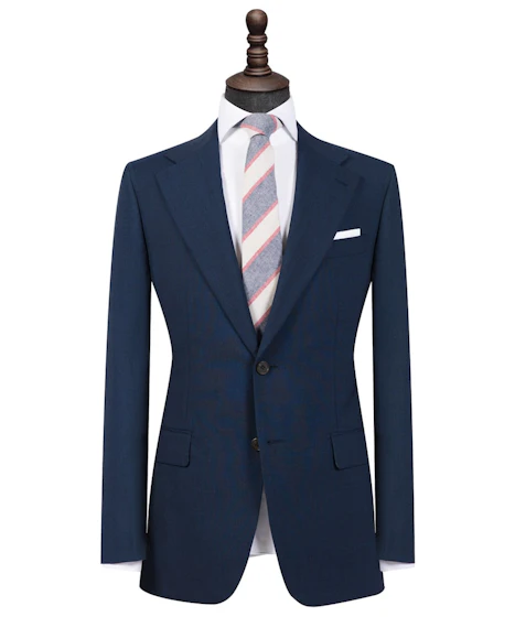 Space Cadet Blue Cool Wool Single-Breasted Blazer