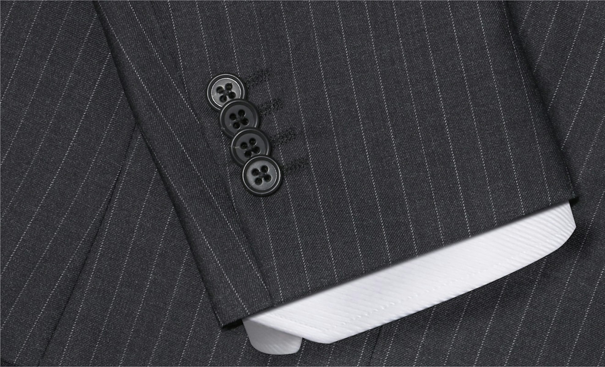 The Alfred Vitale Barberis Charcoal and White Pinstripe Suit - Men's ...