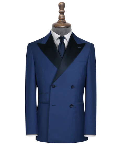 Flynn Double Breasted Blue and Navy Tuxedo