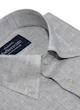 InStitchu Collection Pure Slate Grey Linen Button Down Shirt