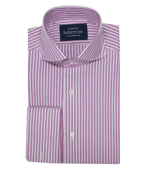InStitchu Collection Berry Purple Bold Smart Striped