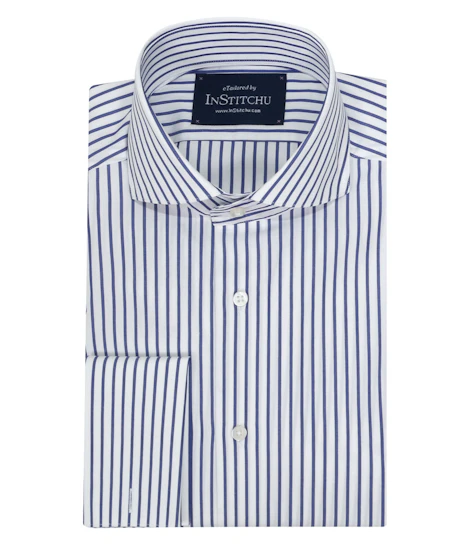InStitchu Collection Seasonal Thin Striped Medium Blue