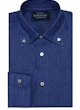 InStitchu Collection Royal Blue Linen Button Down Shirt