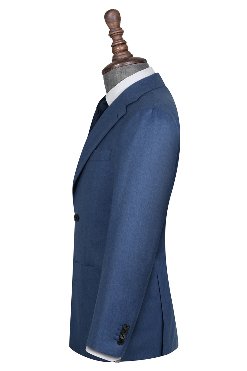 The Collins Premium Bright Blue Flannel Suit - Men's Custom Suit ...